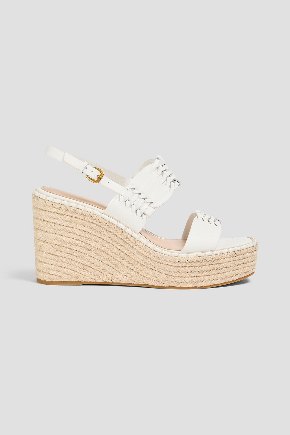 Veronica Beard Riya Slingback Espadrille Platform Wedge Sandal In White