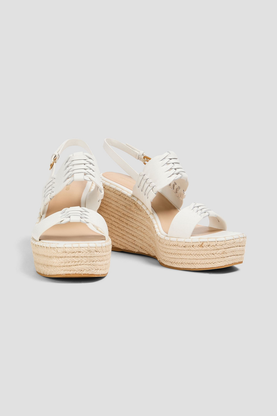 Veronica Beard Riya Slingback Espadrille Platform Wedge Sandal In White
