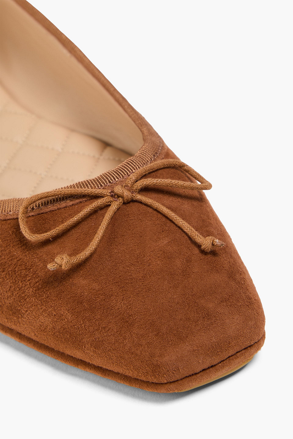VERONICA BEARD BEATRIX BOW-DETAILED SUEDE BALLET FLATS
