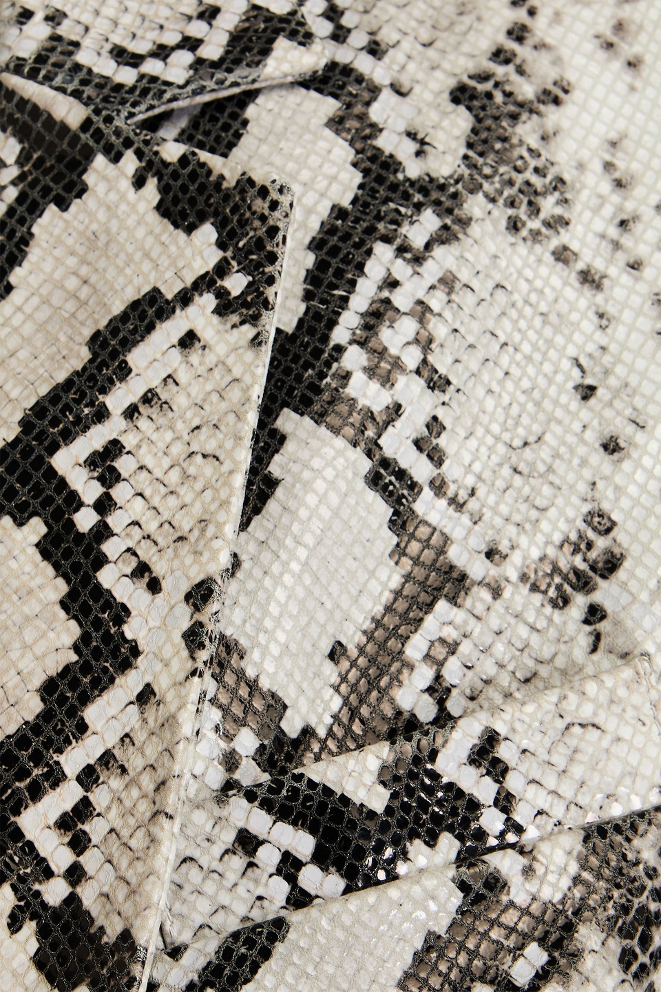 Retroféte Chloe Snake-effect Leather Blazer In Animal Print