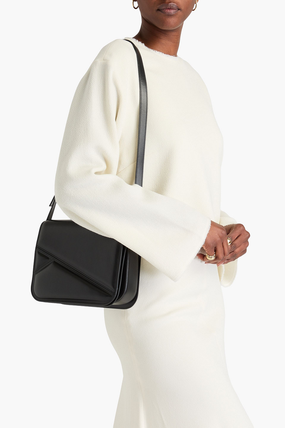 Wandler Oscar Quilted Leather Cross-body Bag In Schwarz