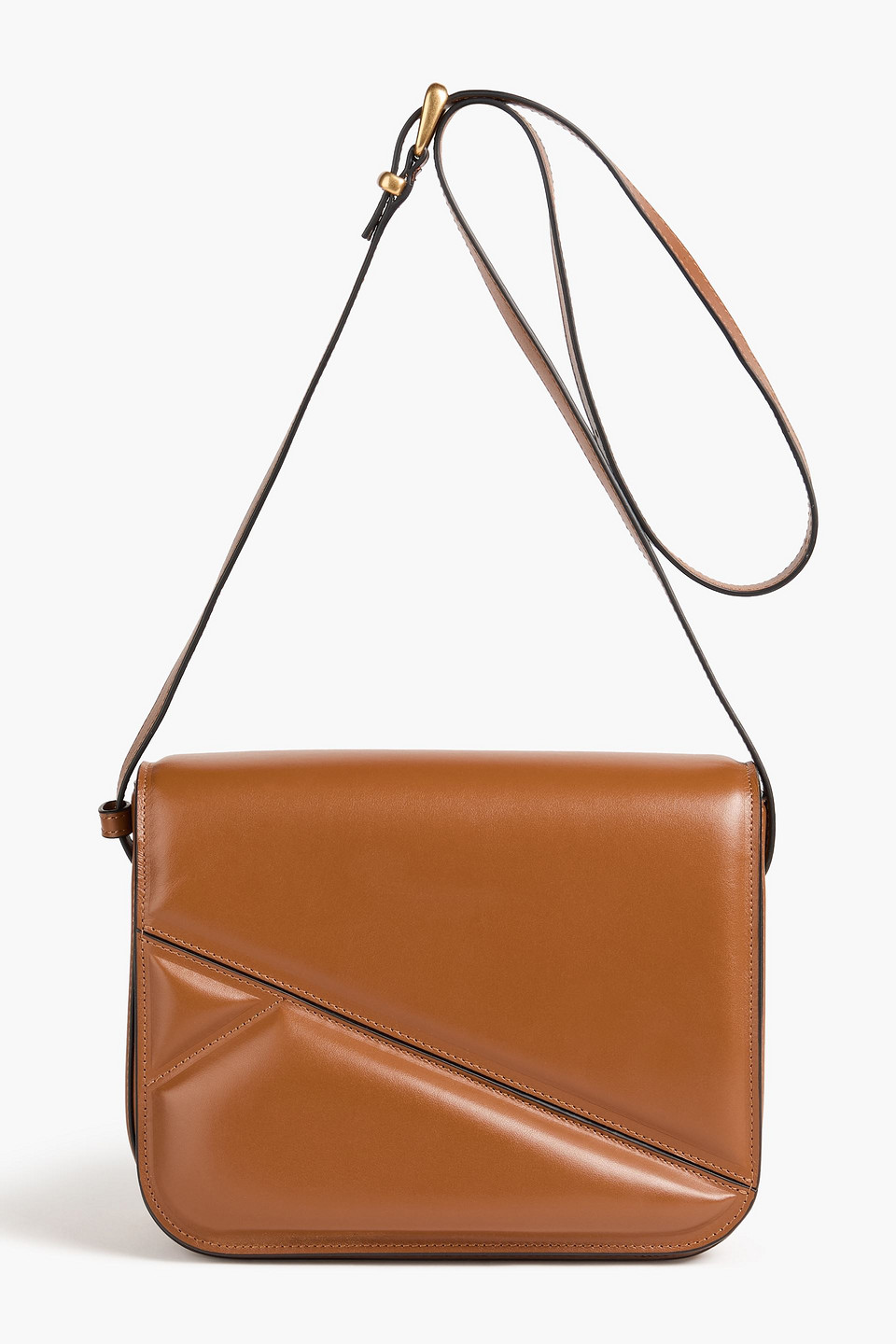 Wandler Oscar Trunk Medium Leather Cross-body Bag In Braun