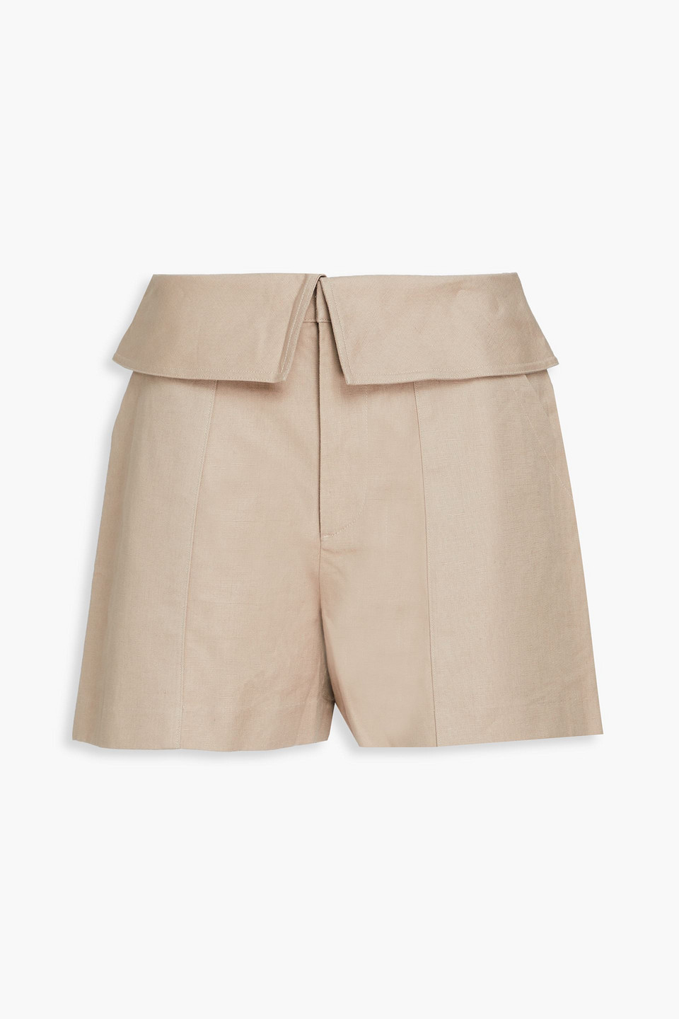 Frame Shorts Aus Einer Baumwoll-leinenmischung In Beige