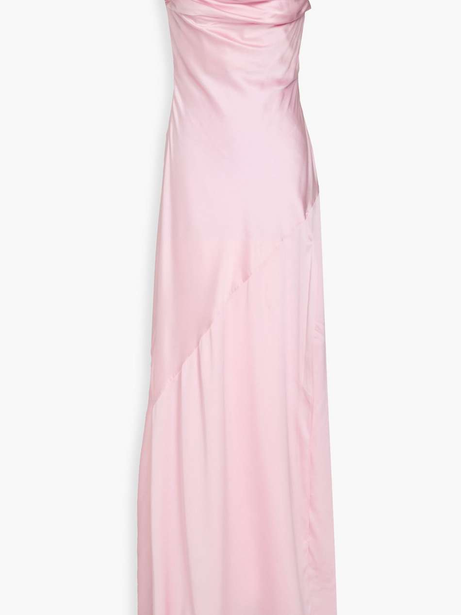 emery crystal-embellished stretch-silk satin gown