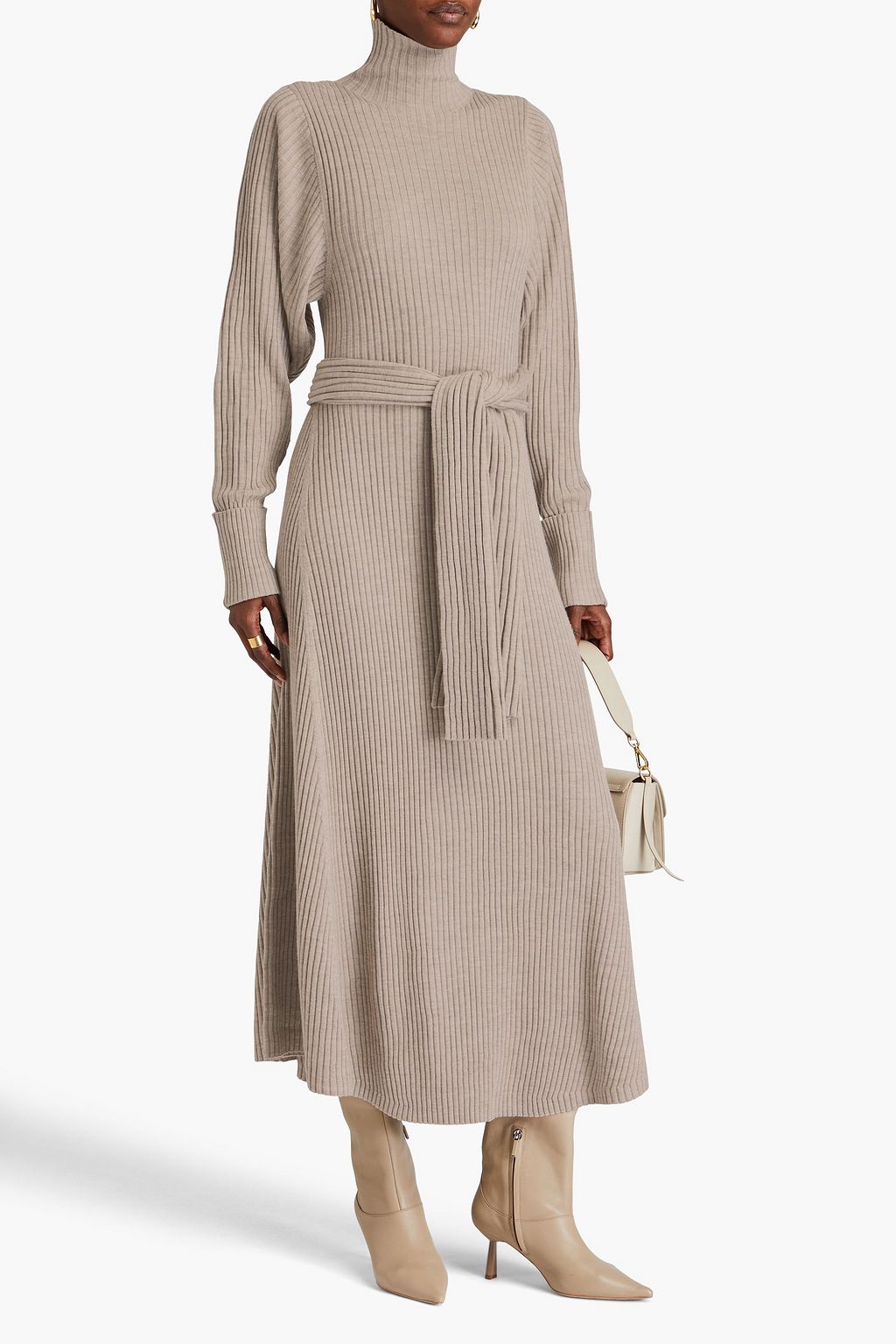 BY MALENE BIRGER Sloana ribbed wool turtleneck midi dress