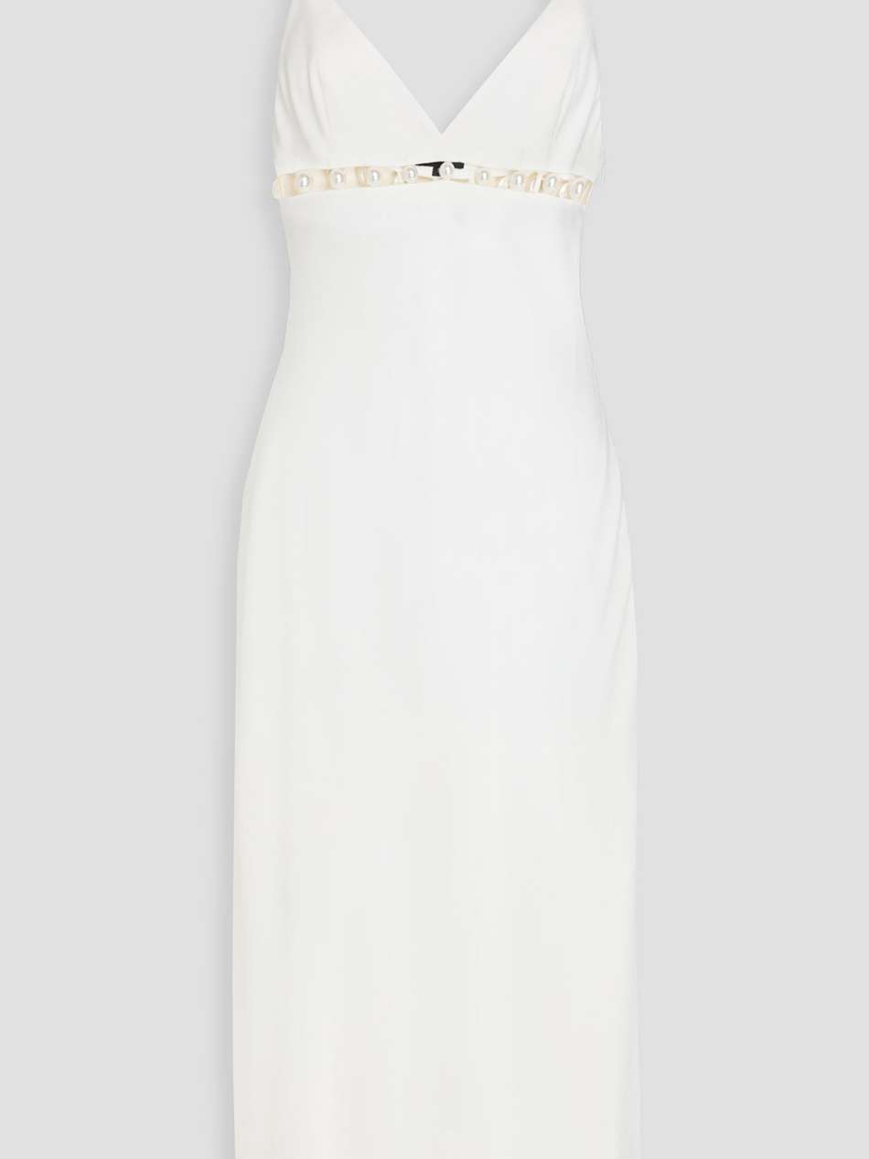 elodie cutout embellished satin-crepe midi dress
