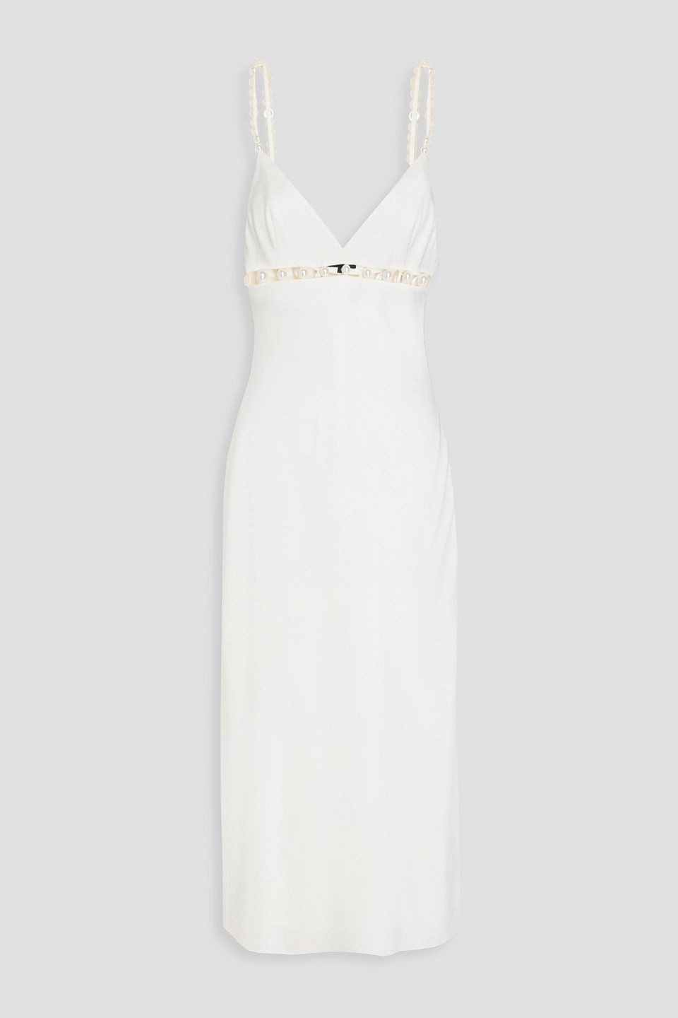 Retroféte Elodie Cutout Embellished Satin-crepe Midi Dress In White