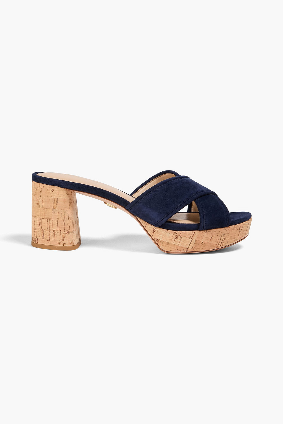 Veronica Beard Suede Platform Mules In Navy