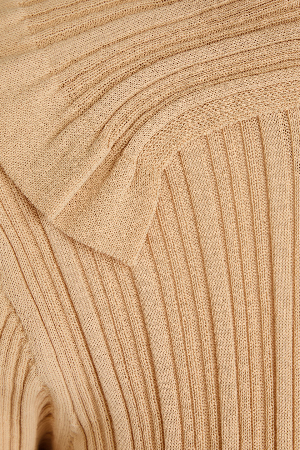 By Malene Birger Gianina Ribbed Cotton-blend Midi Wrap Dress In Sand