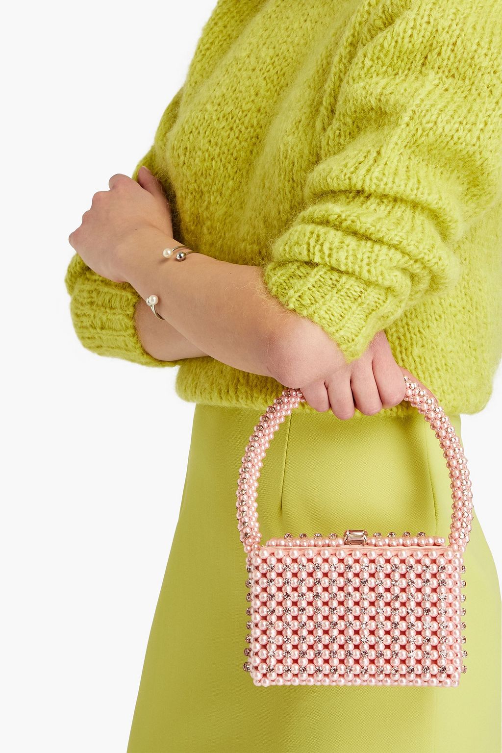 RETROFÊTE Eclipse Pearl embellished satin tote
