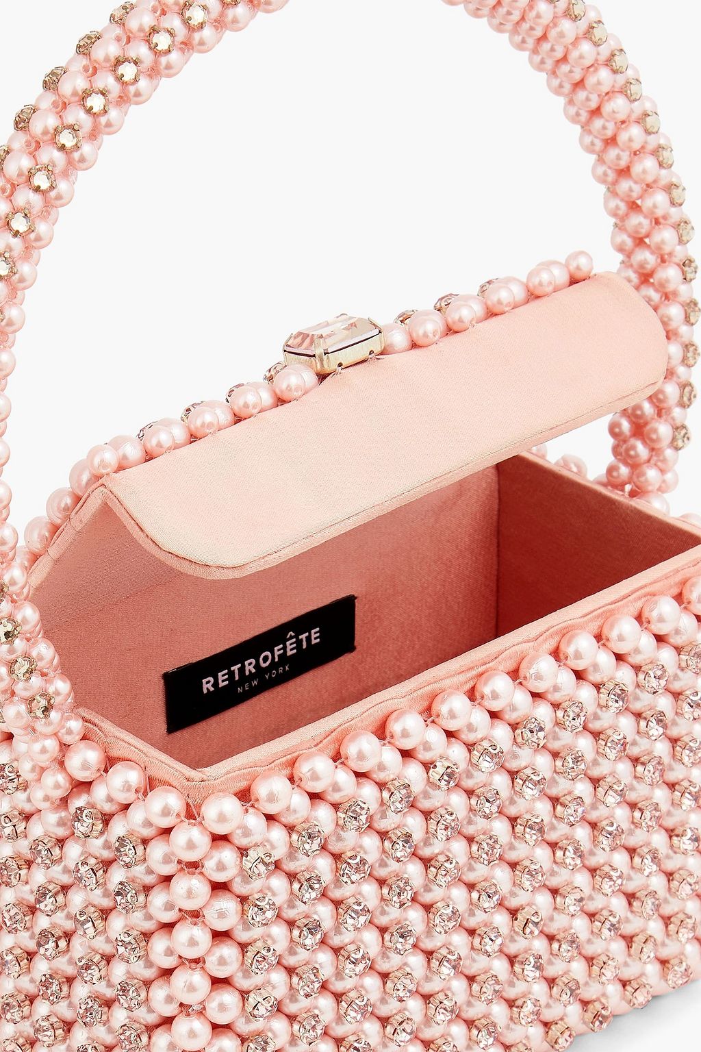 RETROFÊTE Eclipse Pearl embellished satin tote