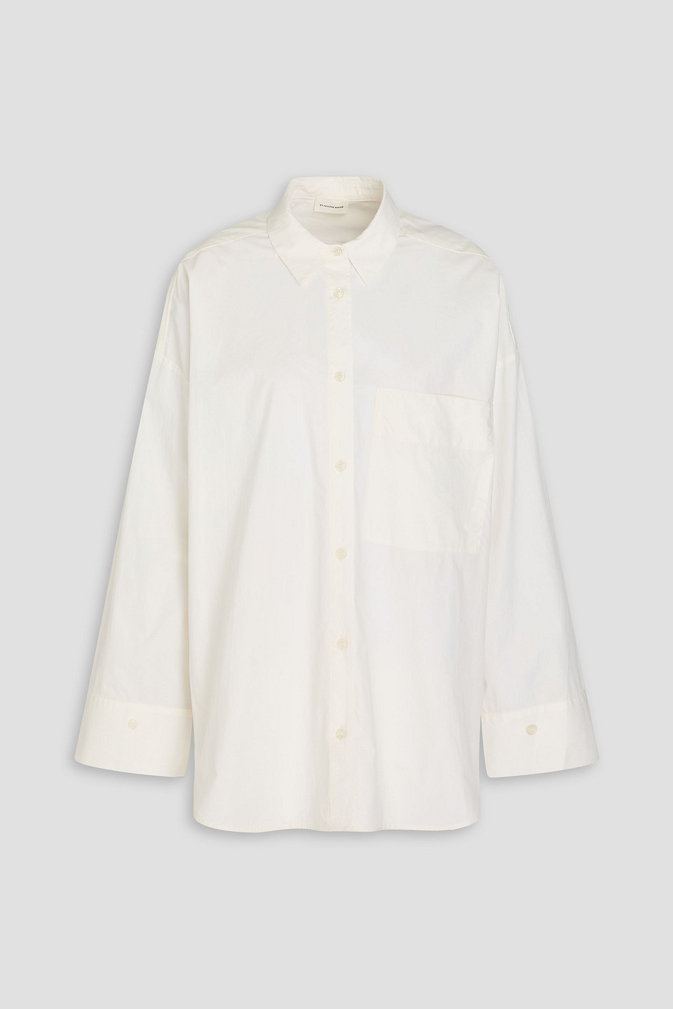 By Malene Birger Derris Oversized Cotton-poplin Shirt In Ivory