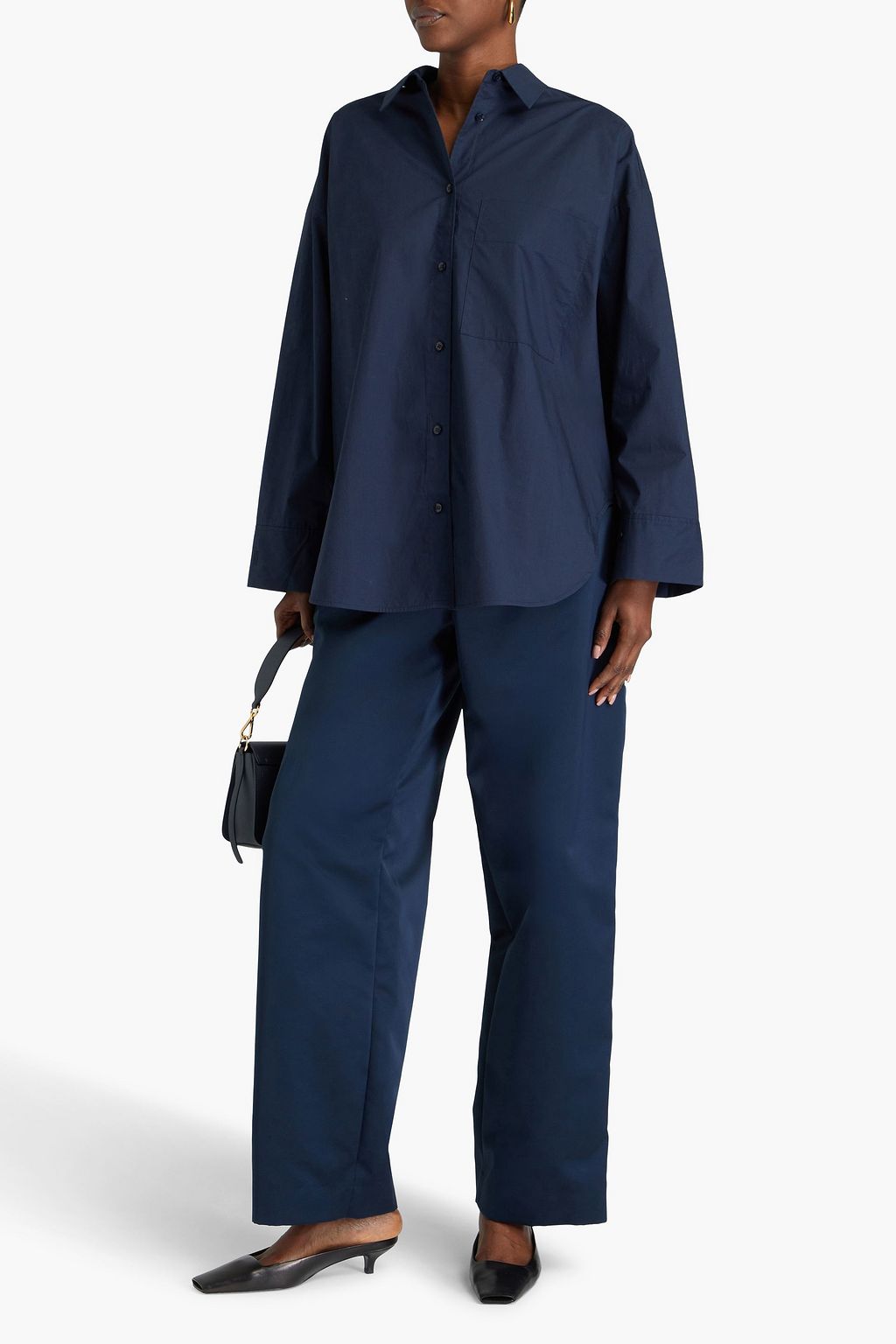 BY MALENE BIRGER Derris oversized cotton-poplin shirt