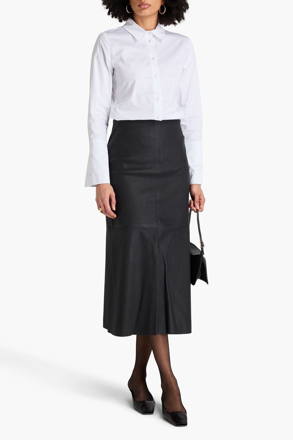 BY MALENE BIRGER 가죽 미디 스커트