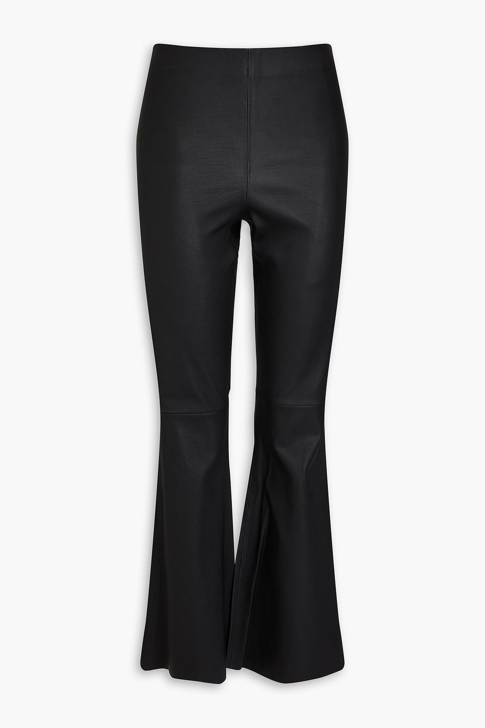 By Malene Birger Leather Flared Pants In Black