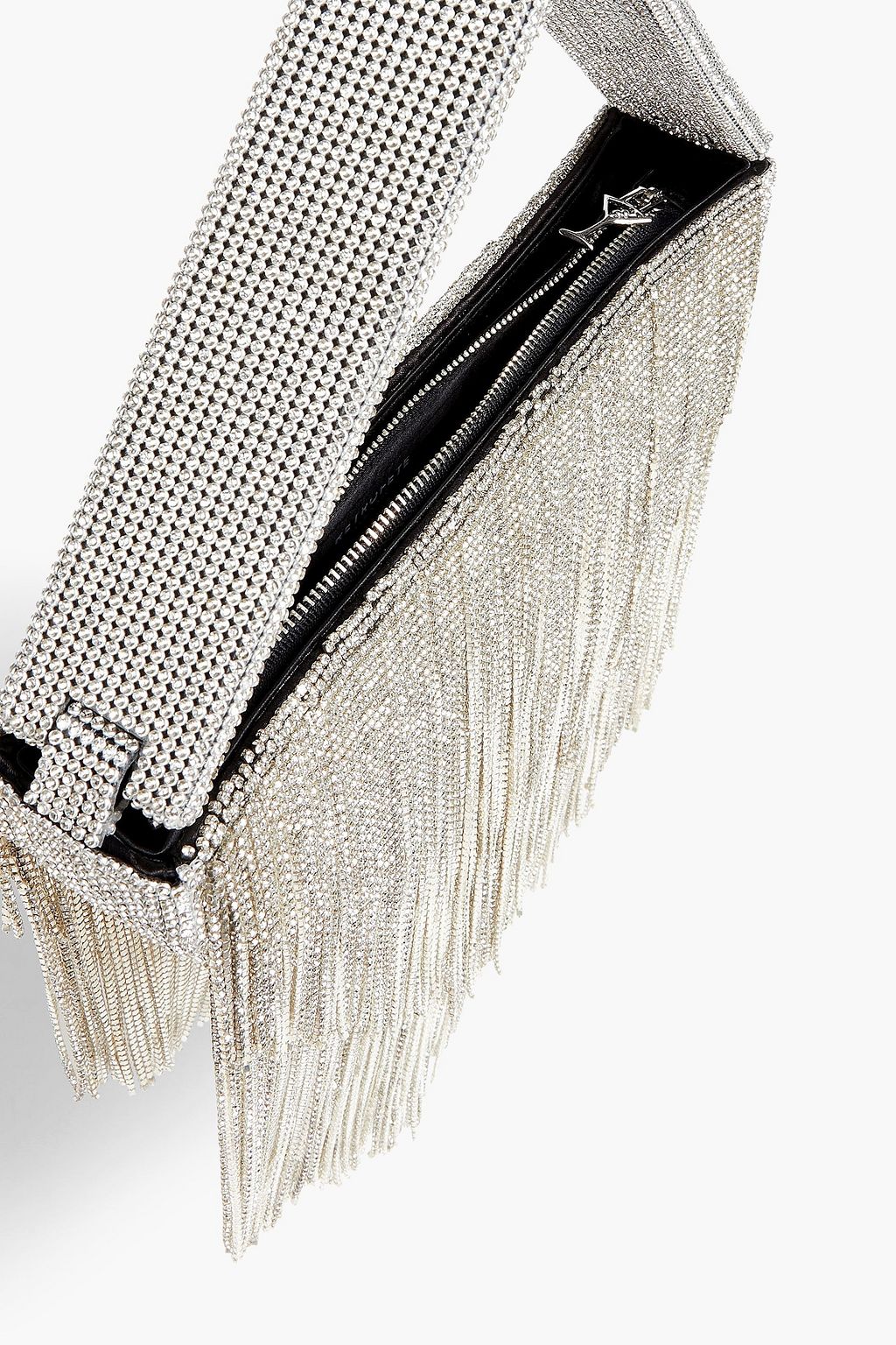 RETROFÊTE Kinsley fringed embellished satin tote