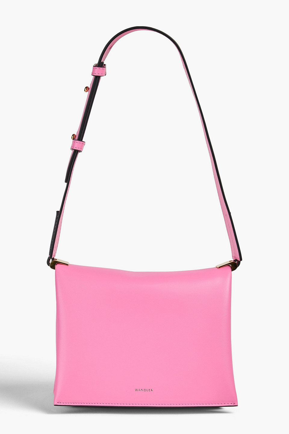 Wandler Logo-detail Leather Shoulder Bag In Bubblegum