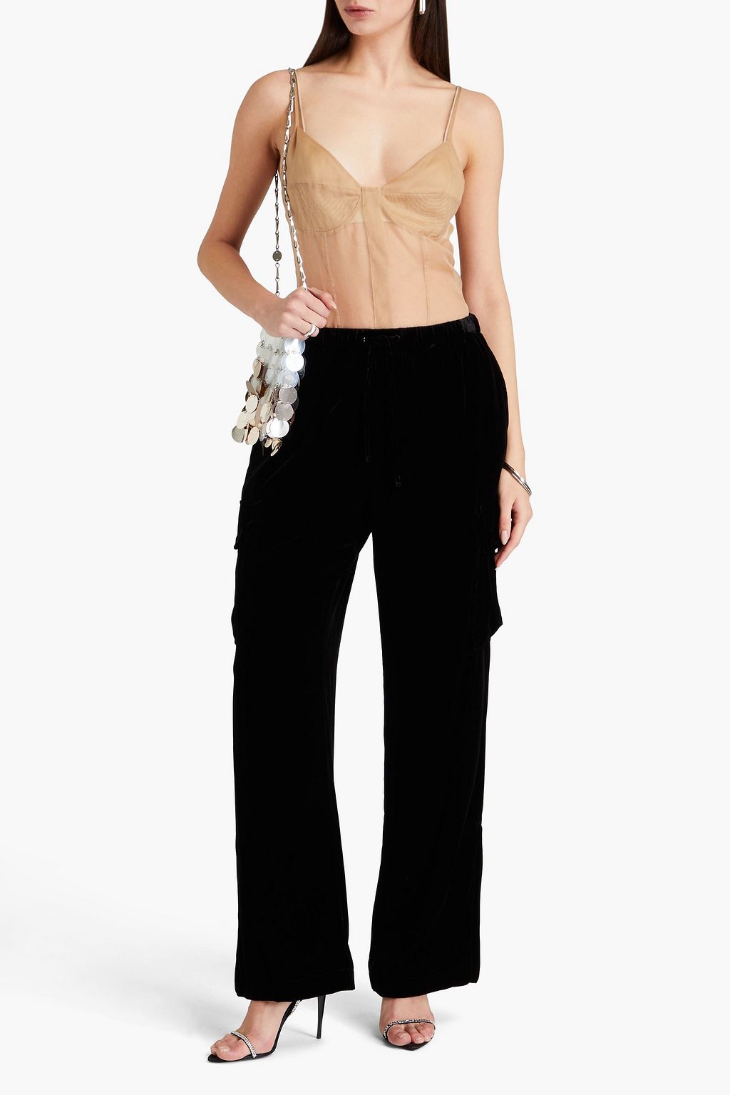 ALEXANDERWANG.T بنطال كارجو من المخمل
