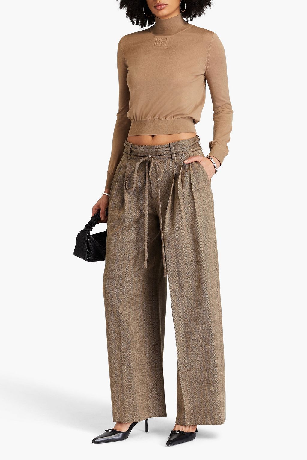 ALEXANDERWANG.T كنزة رياضية بياقة طويلة من الصوف