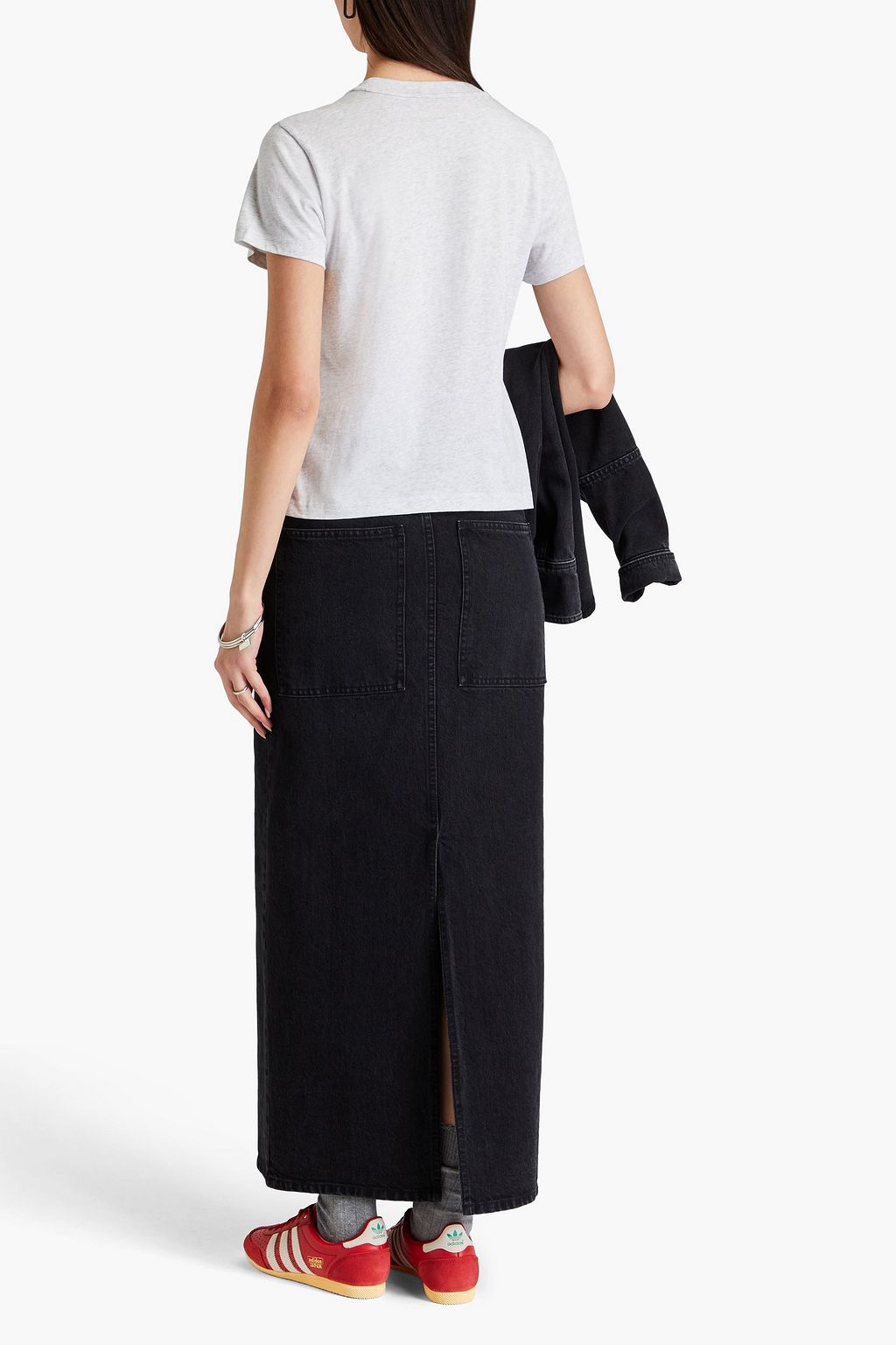 ALEXANDERWANG.T تي شيرت مصنوع من قطن جيرسي ومزين برقعة زخرفية