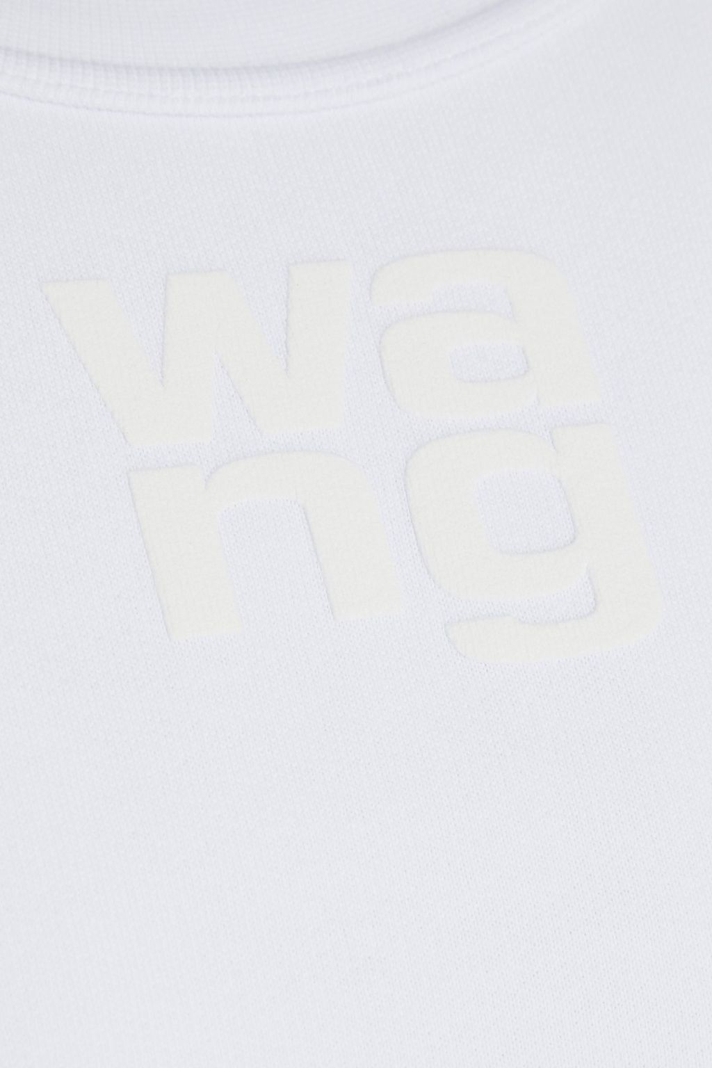 ALEXANDERWANG.T سويت شيرت من صوف ناعم مصنوع من مزيج من القطن ومزين برقعة زخرفية