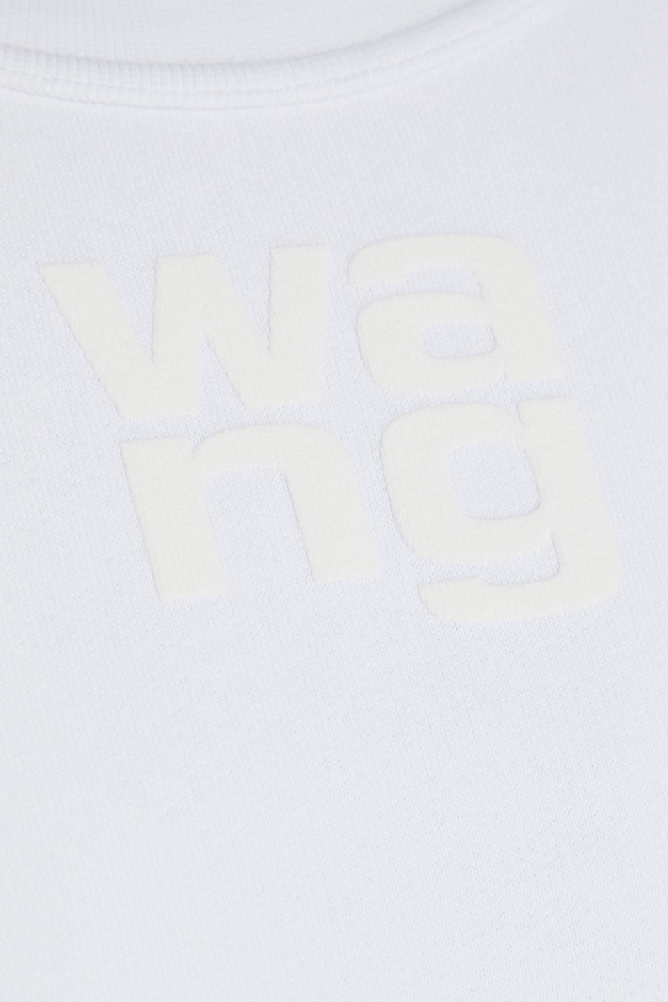 Alexander Wang T Sweatshirt Aus Fleece Aus Einer Baumwollmischung Mit Applikationen In Weiss