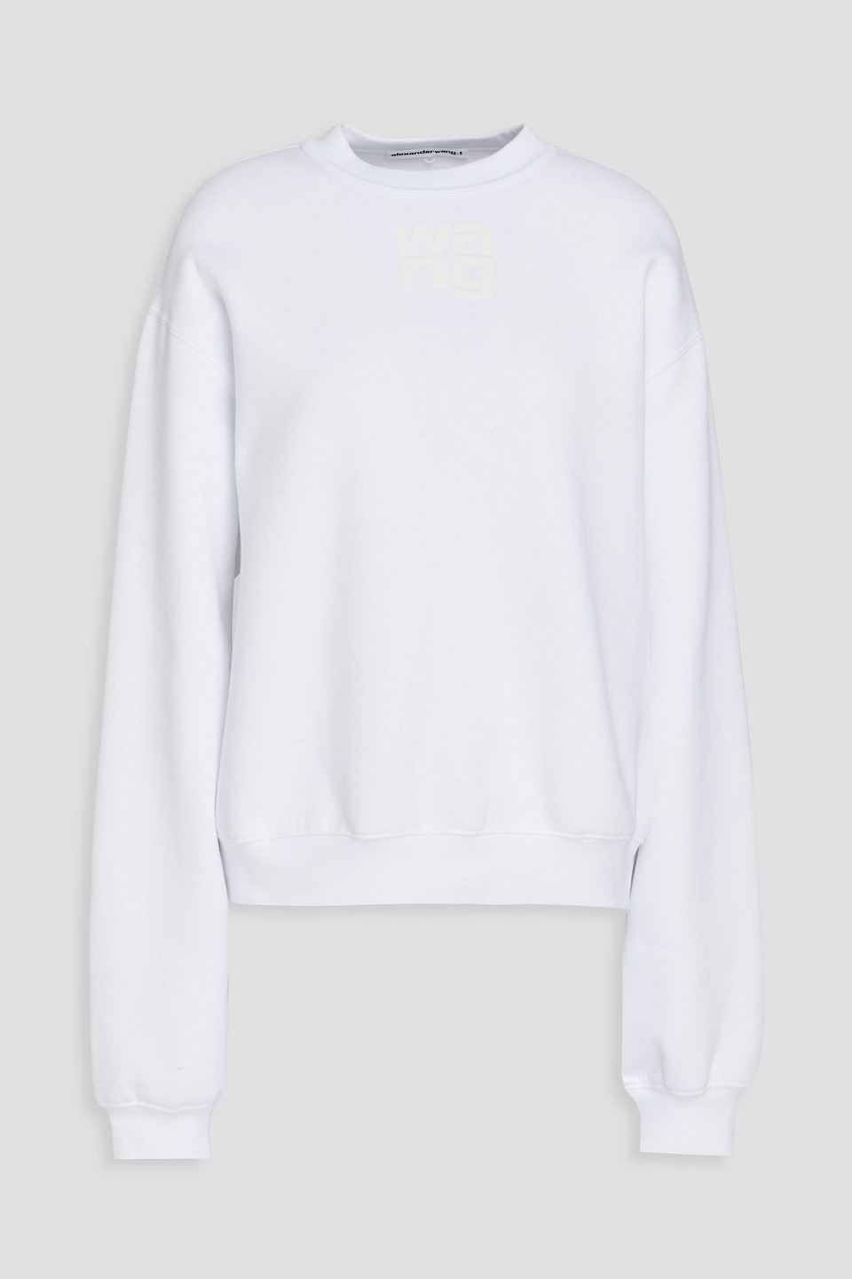 Alexander Wang T Sweatshirt Aus Fleece Aus Einer Baumwollmischung Mit Applikationen In Weiss