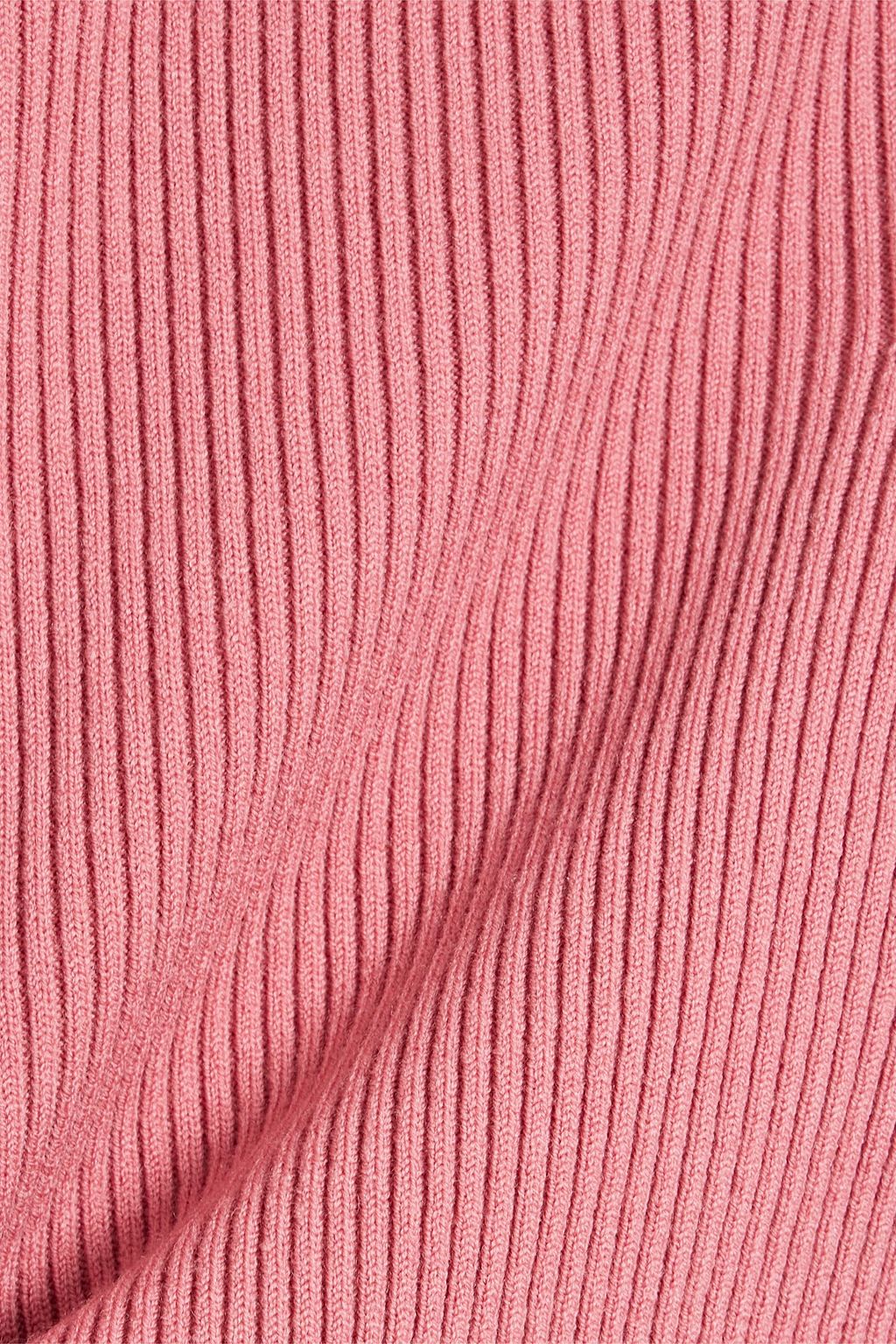 OSCAR DE LA RENTA Ribbed wool-blend top