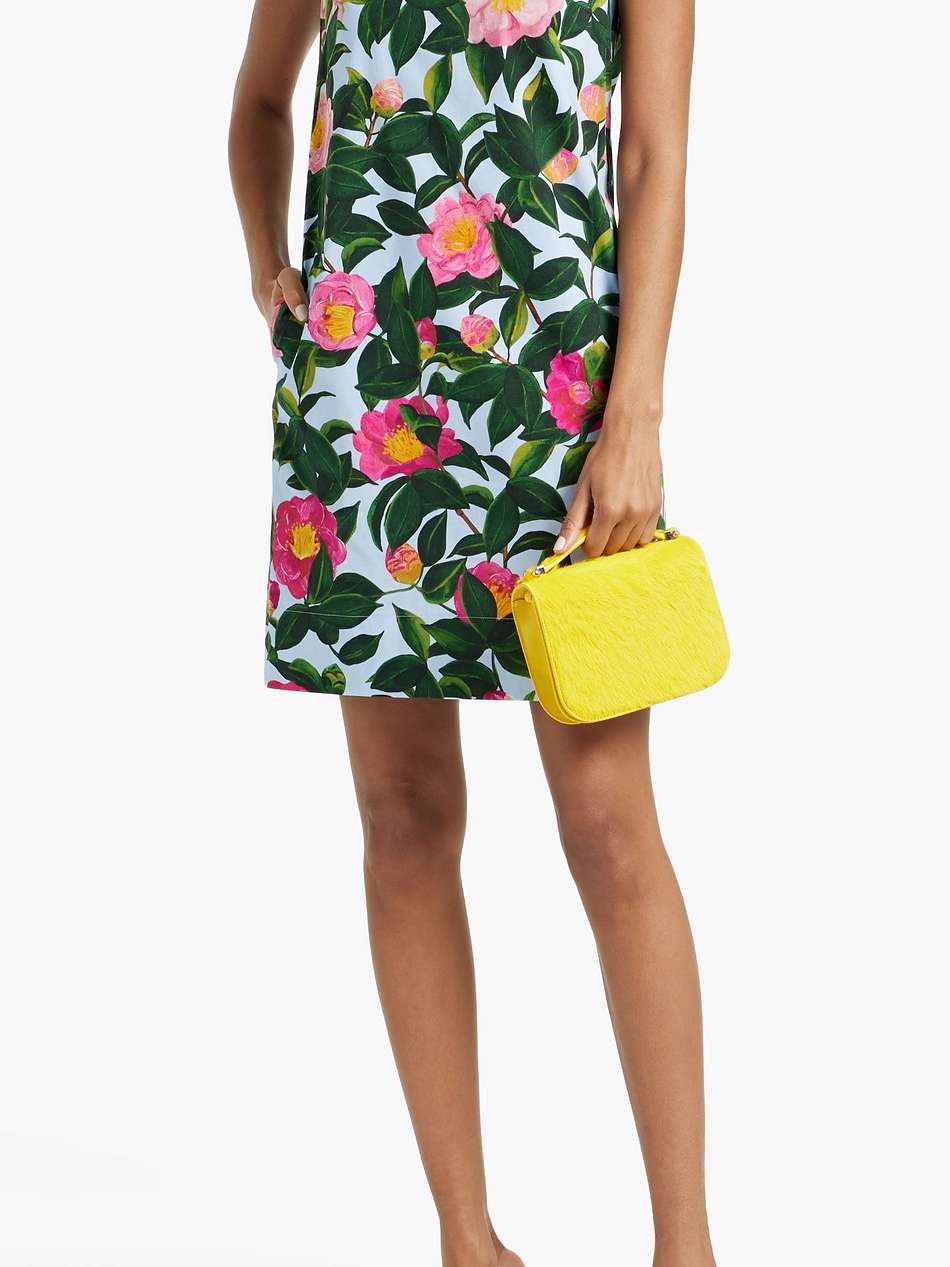 floral-print cotton-blend poplin mini dress
