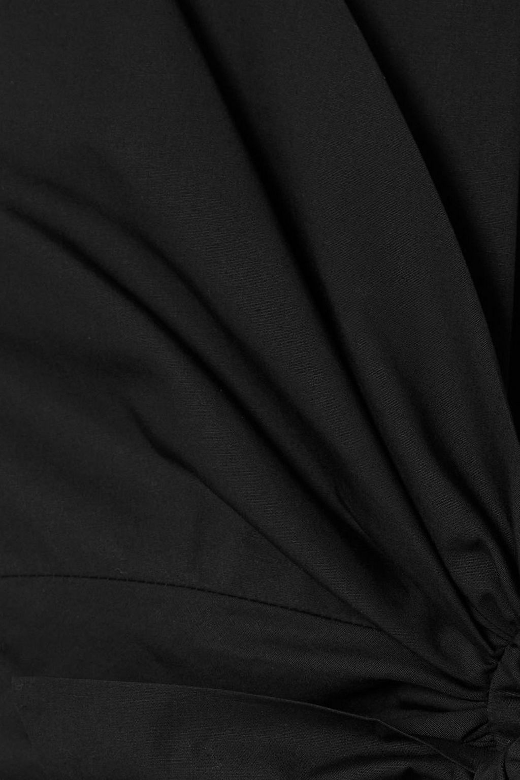 TOVE بلوزة «إيلين» بكشكشة عند الخصر مصنوعة من قطن بوبلين ومزينة بربطة على شكل فراشة