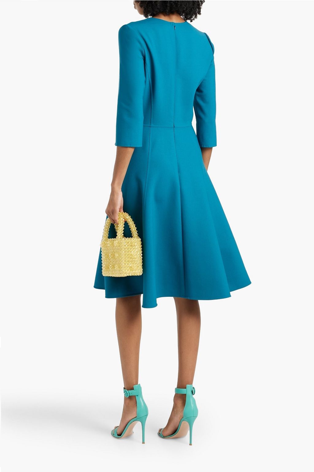 OSCAR DE LA RENTA Flared wool-blend dress