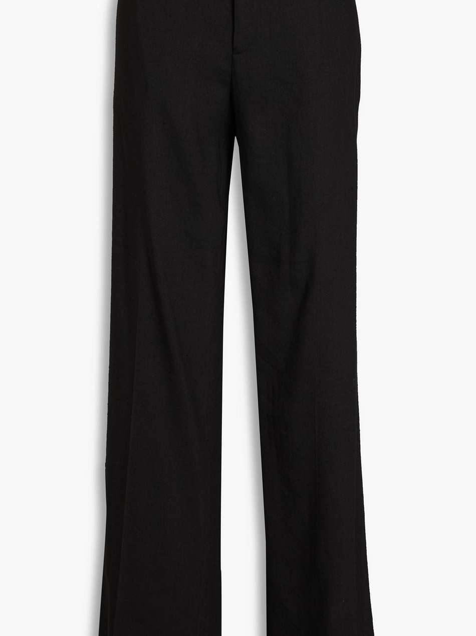 linen-blend wide-leg pants