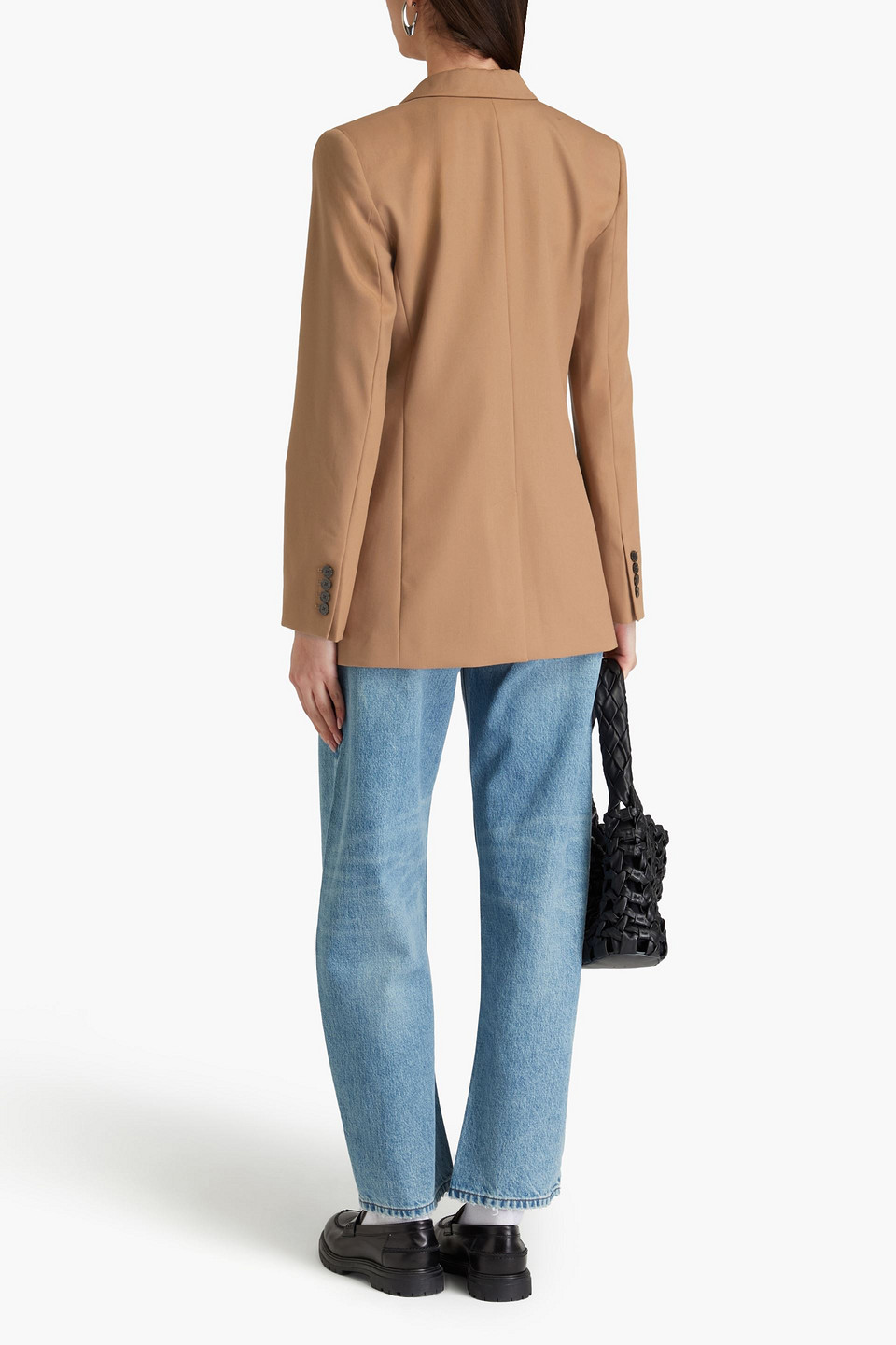 FRAME WOOL-BLEND TWILL BLAZER 