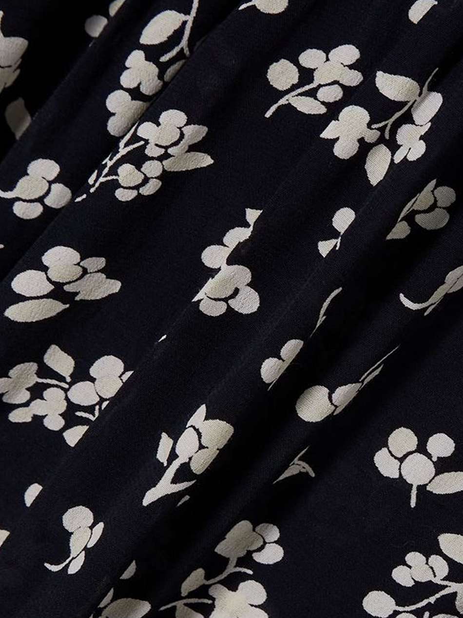 mali floral-print crepe de chine midi dress