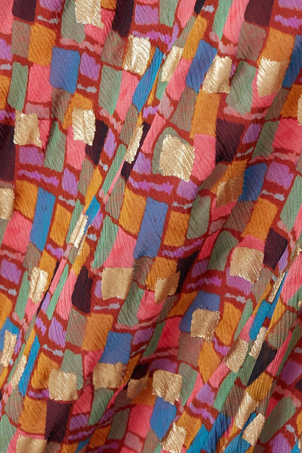 RIXO Samira printed fil coupé georgette halterneck maxi dress