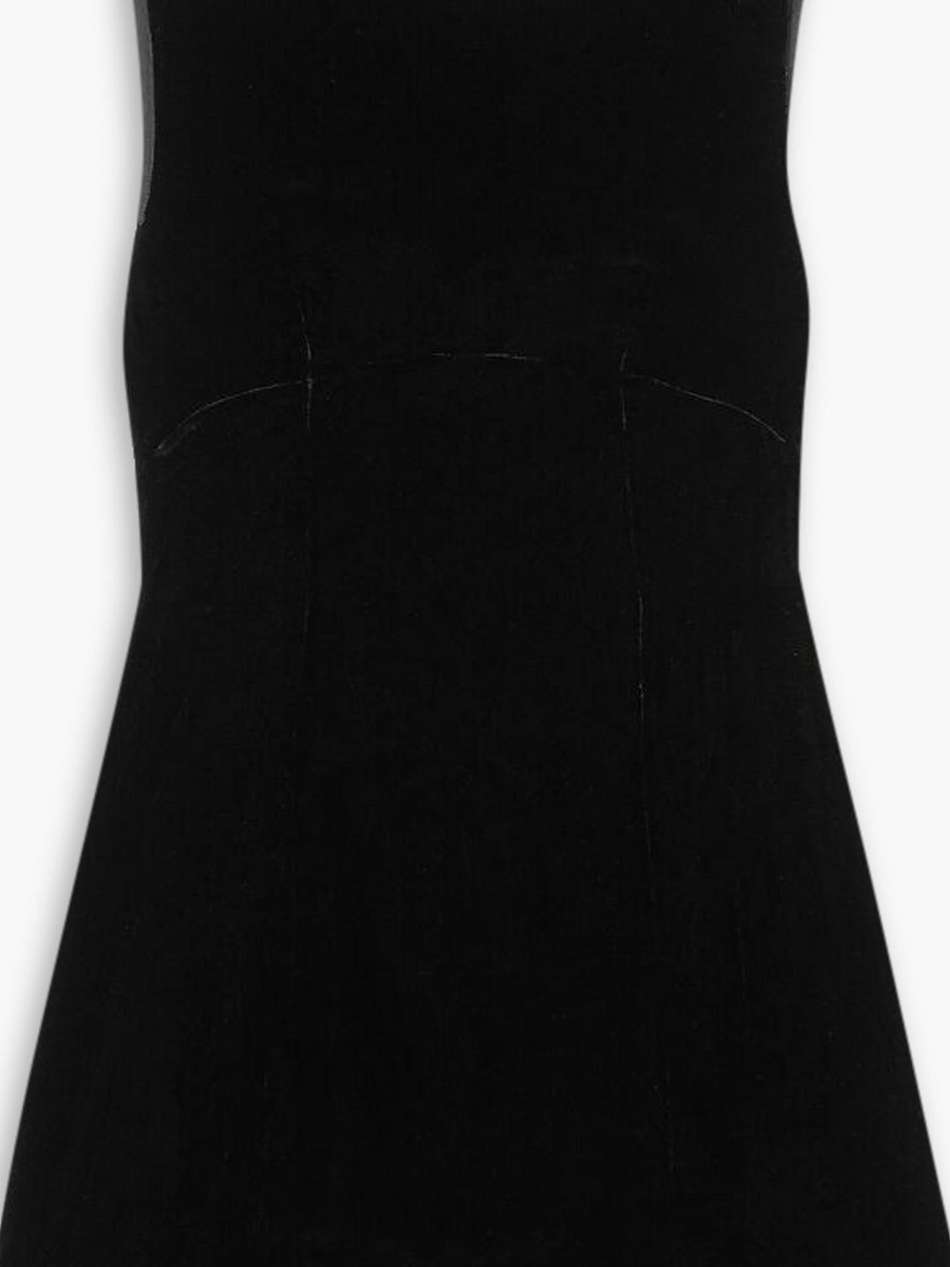 michaela cutout bow-embellished velvet mini dress