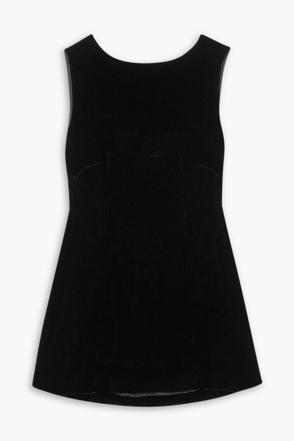 Rixo London Michaela Cutout Bow-embellished Velvet Mini Dress In Black