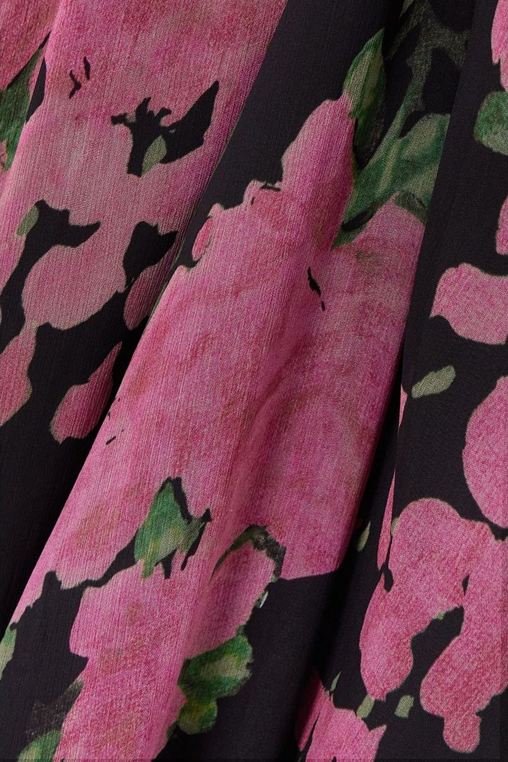 RIXO Racquel ruched floral-print devoré-velvet midi dress