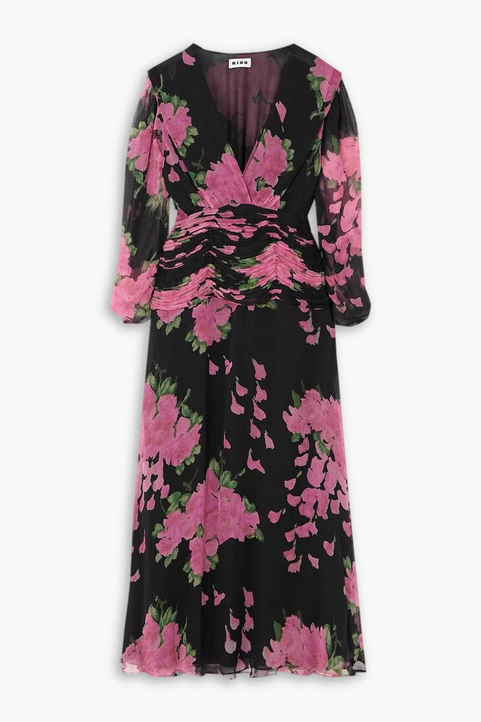 Rixo London Blossom Pink In Black
