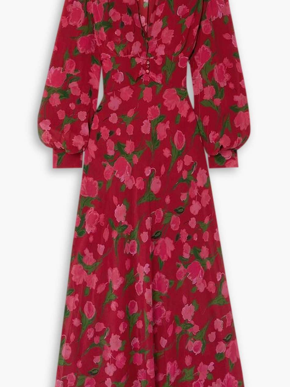 emory floral-print silk-georgette maxi dress