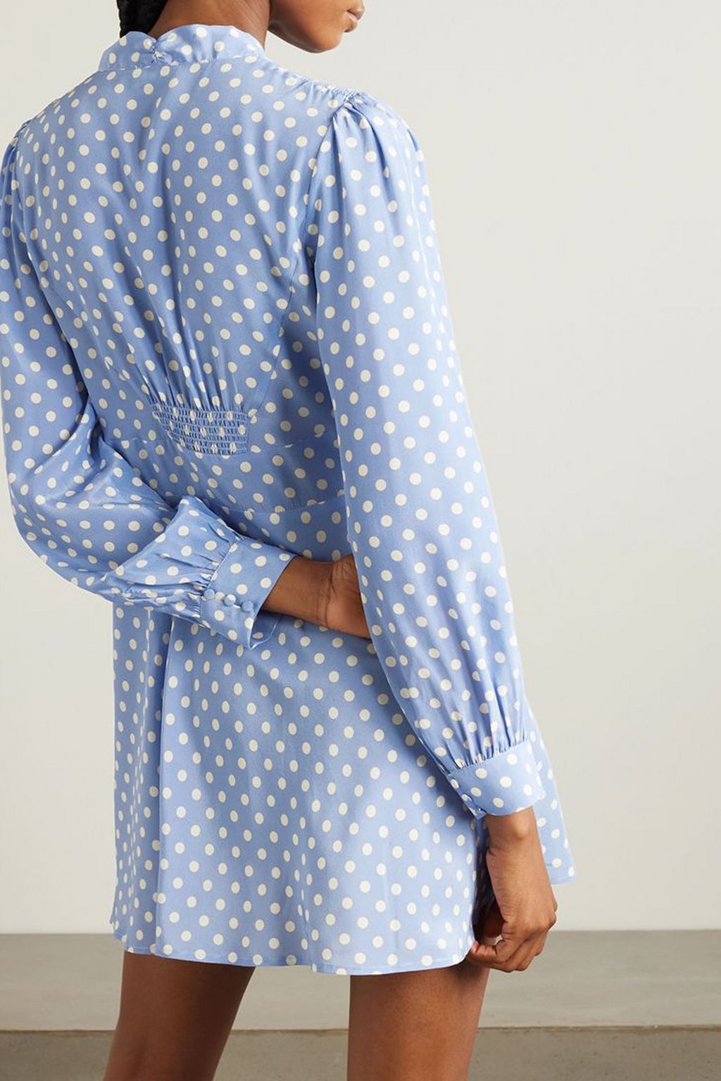 RIXO Hebe polka-dot silk mini dress