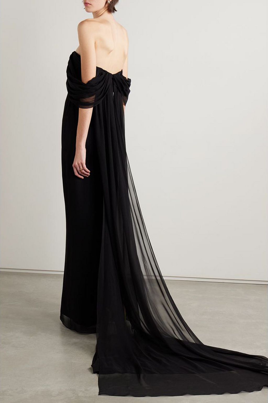 MARKARIAN Anthea off-the-shoulder draped silk-chiffon gown