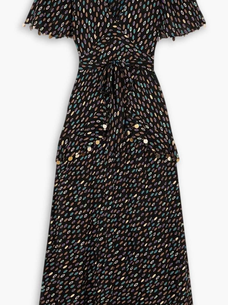jane belted printed silk-chiffon maxi dress