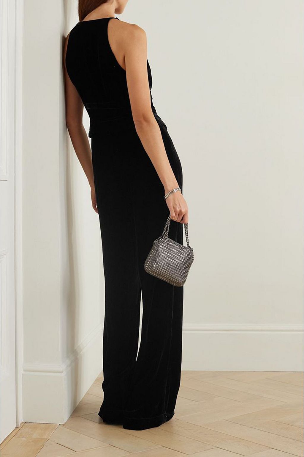 RIXO Sienna velvet jumpsuit