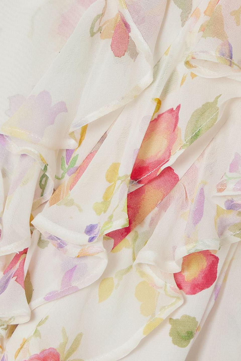 Rixo London Rixo Simone Floral-print Satin Maxi Dress In Ivory
