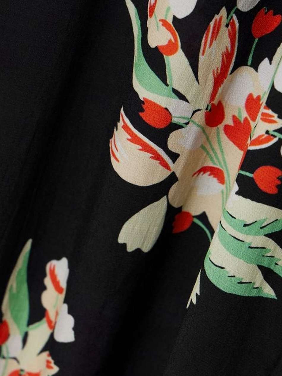 anela floral-print crepe midi dress