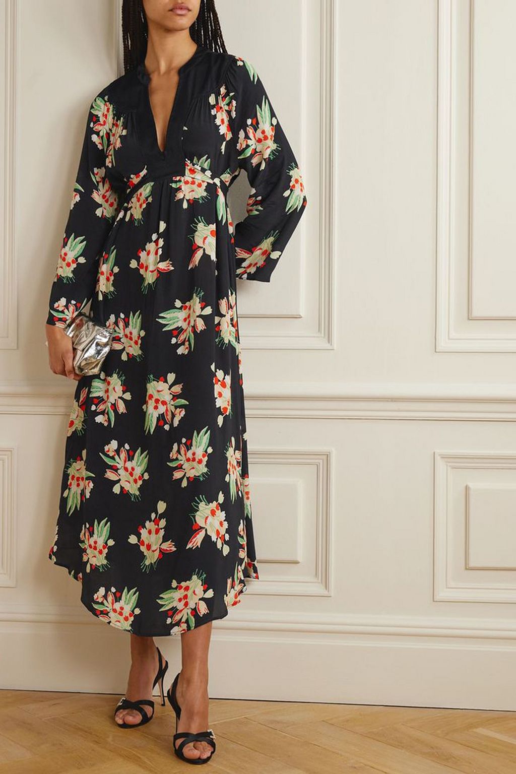 RIXO Anela floral-print crepe midi dress