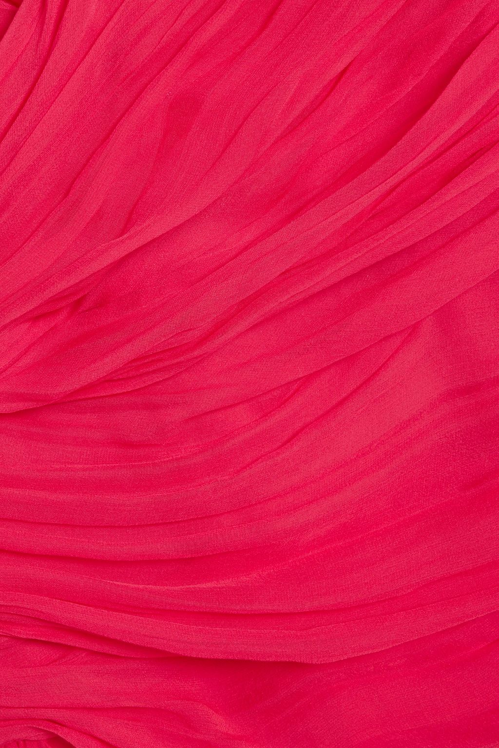 OSCAR DE LA RENTA Cold-shoulder draped silk-chiffon gown