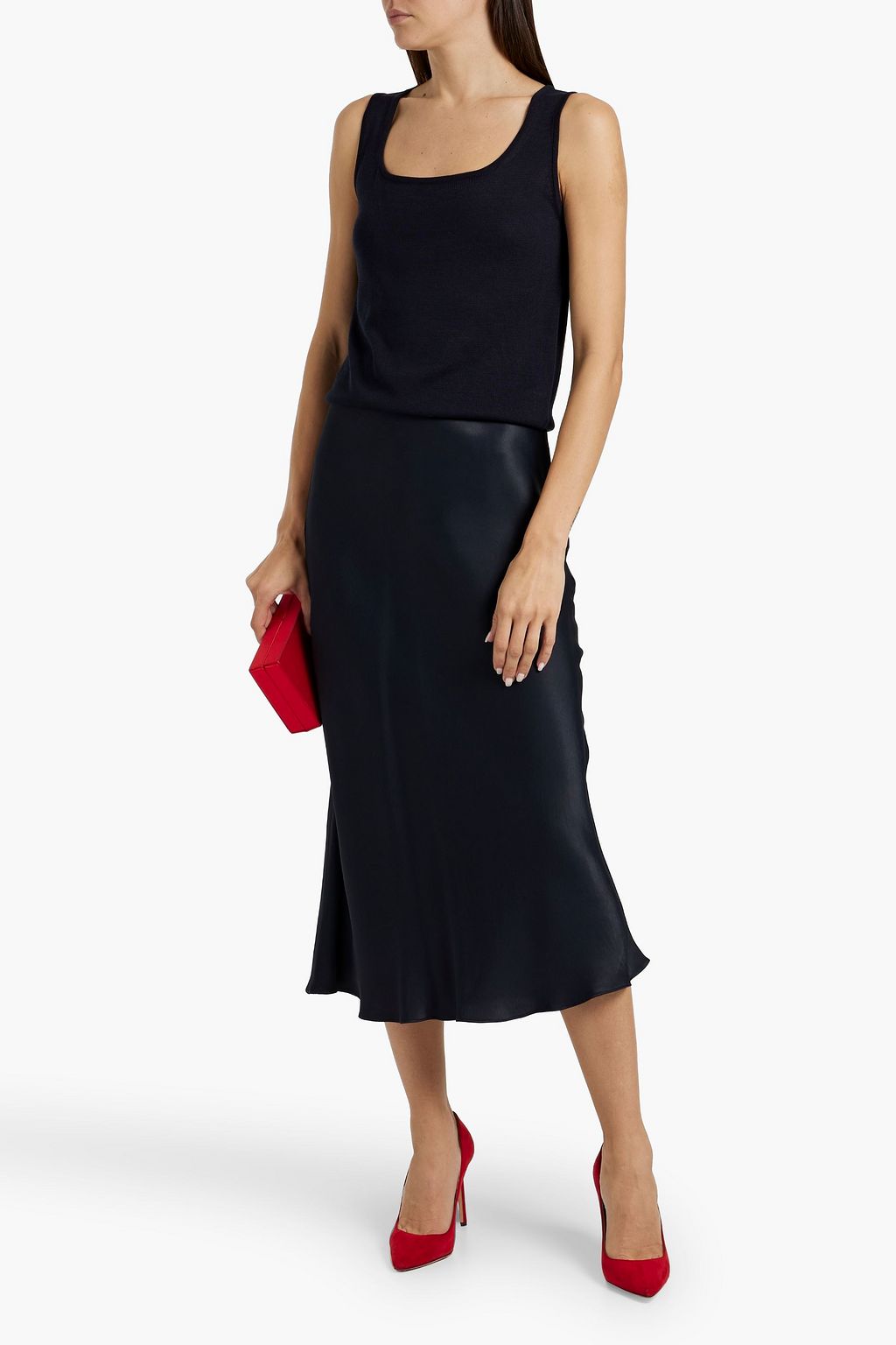 OSCAR DE LA RENTA Silk-blend tank