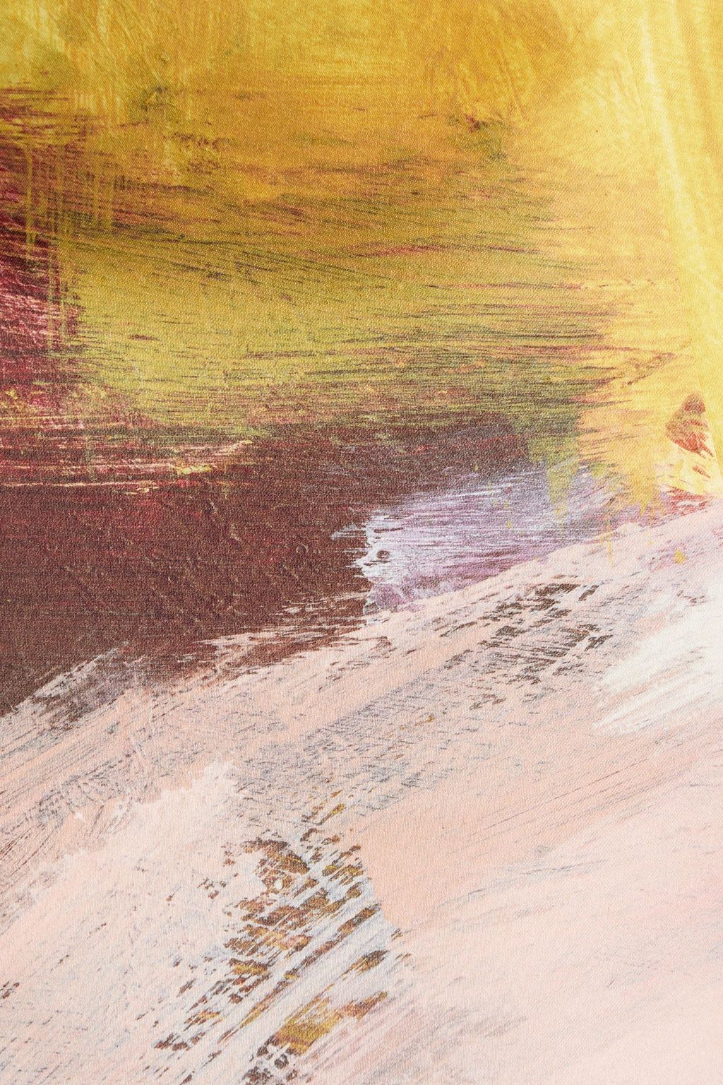 OSCAR DE LA RENTA Printed satin midi dress